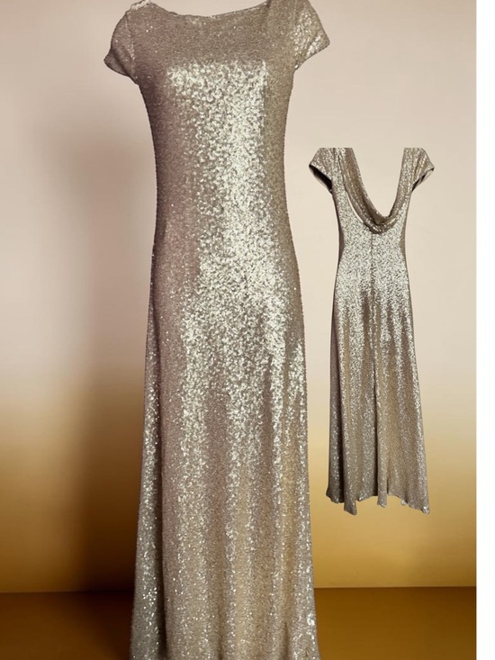 Revelry Dresses & Skirts - Revelry Champagne Gold Convertible Sequin Maxi Gown- Size 0